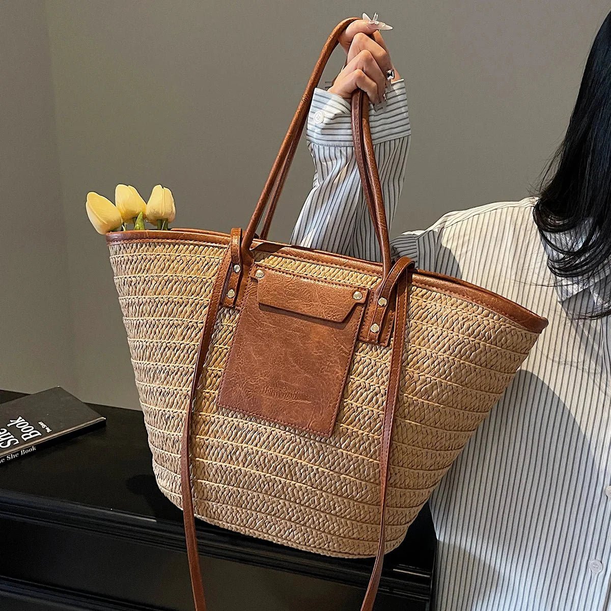 ZEYA - Aneyla Forest Woven Single - Shoulder Tote