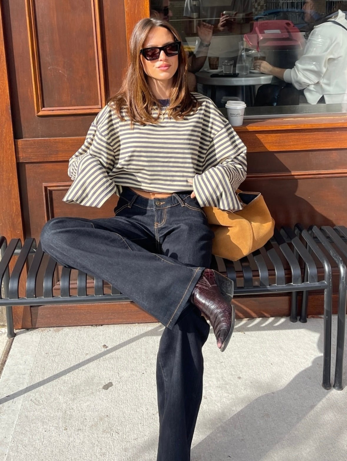 ZEYA - Angela Striped Oversized Knit Sweater