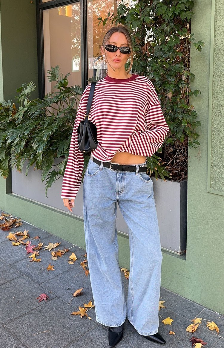 ZEYA - Angela Striped Oversized Knit Sweater
