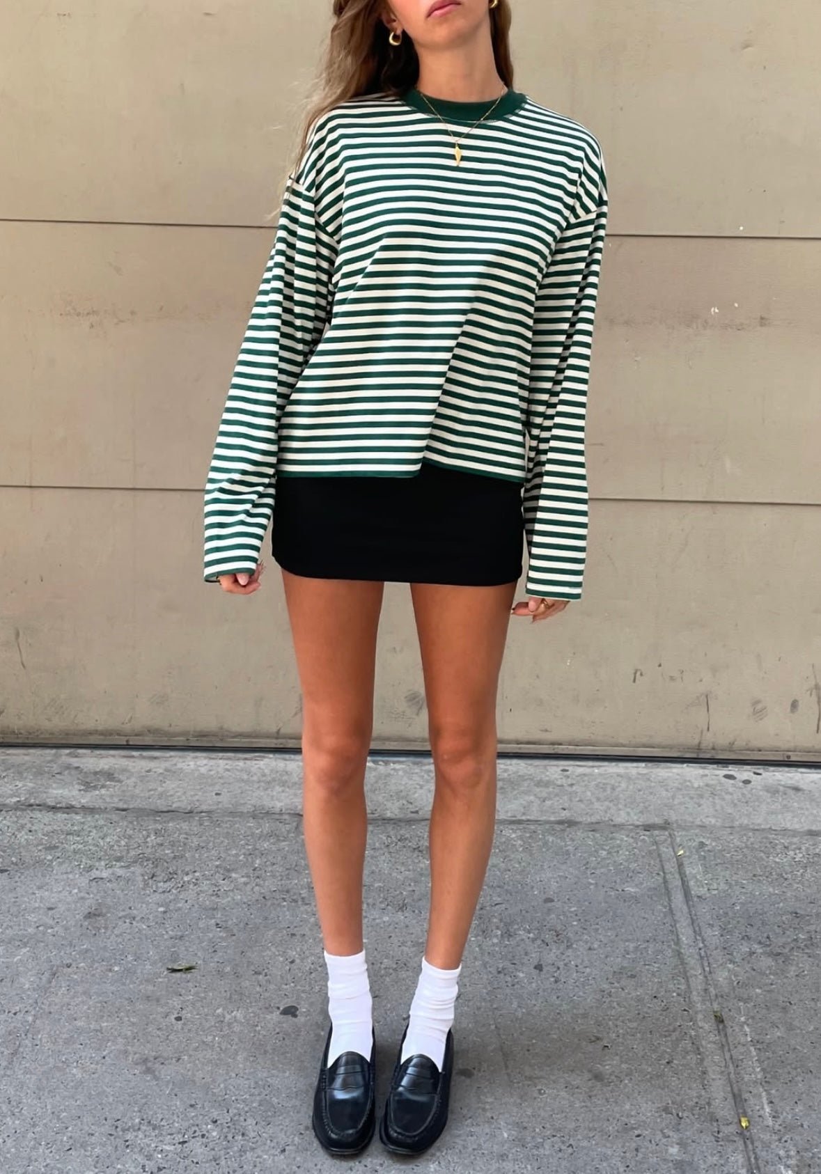 ZEYA - Angela Striped Oversized Knit Sweater