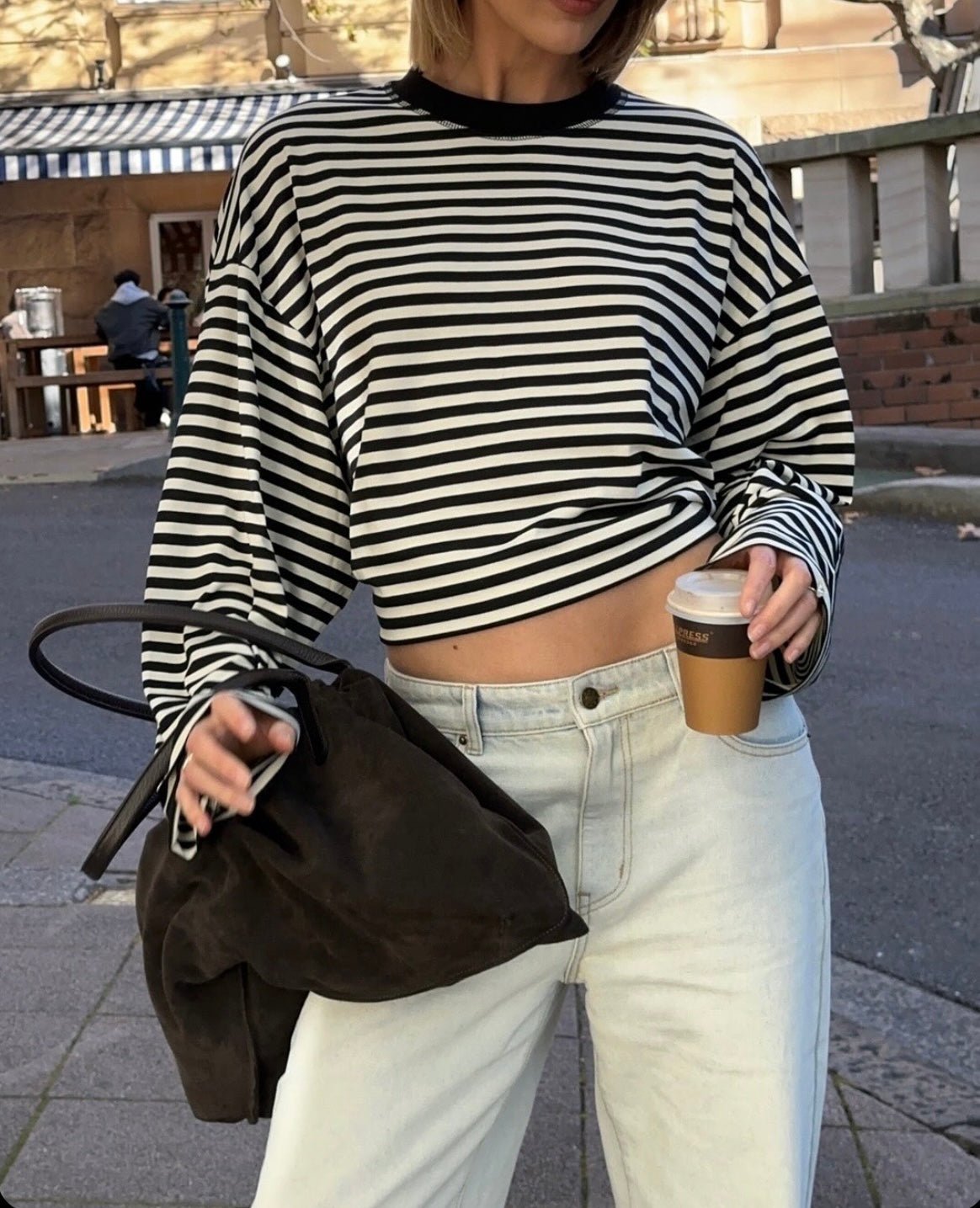 ZEYA - Angela Striped Oversized Knit Sweater