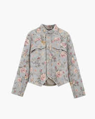 Anne Vintage Jacquard Cropped Jacket