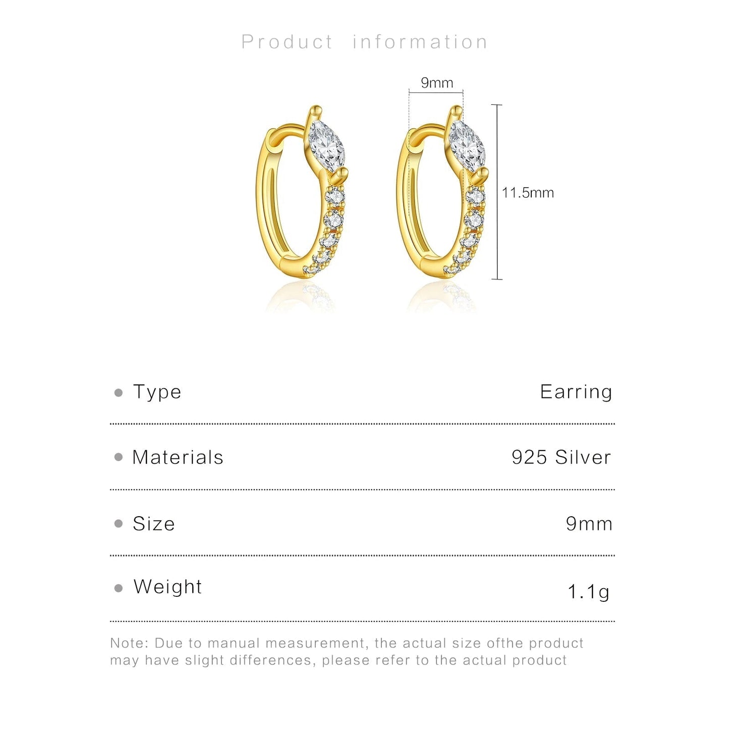 ZEYA - Aubrey Hoop Huggie Earrings
