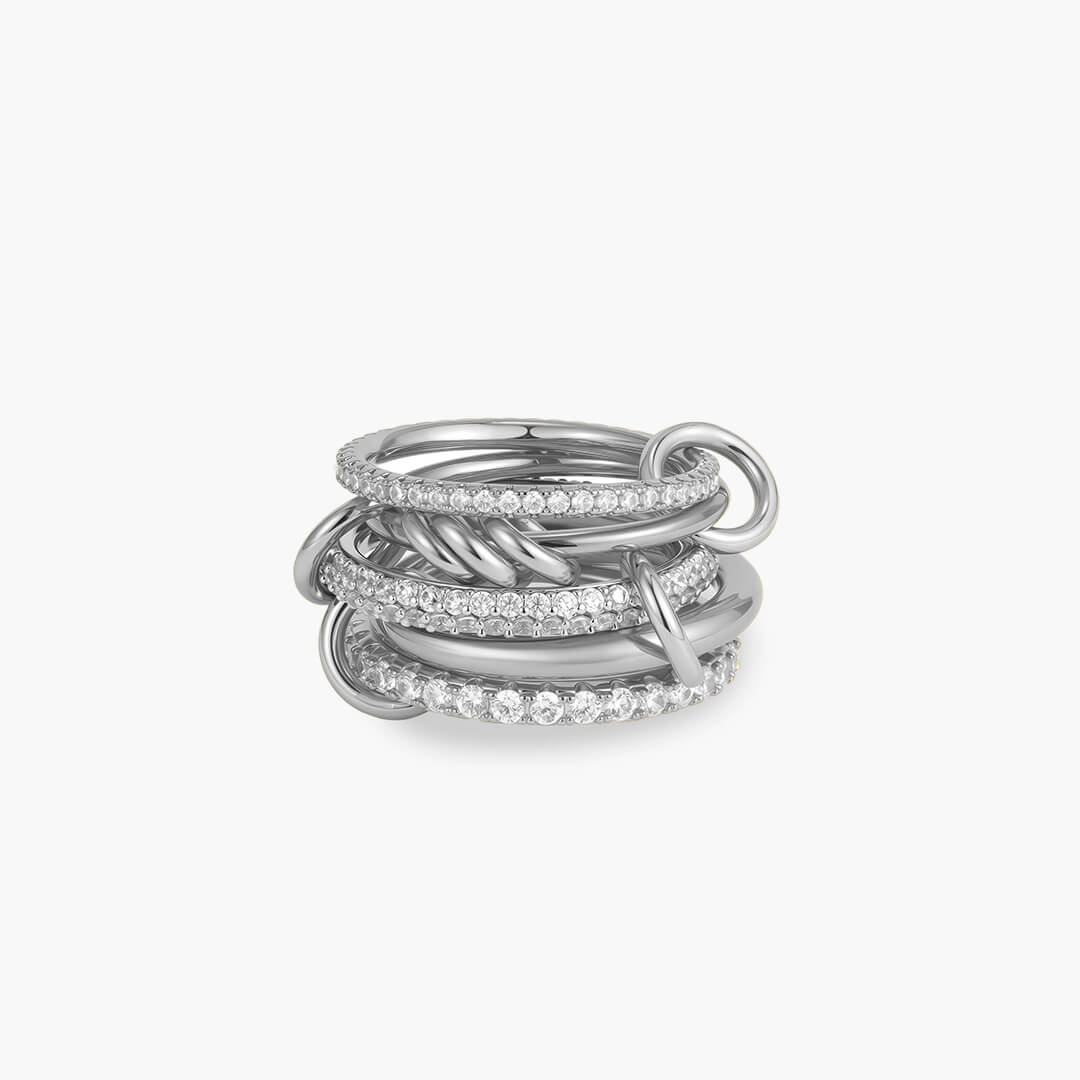 ZEYA - Aurélie Radiant Zirconia Five - Stacked Ring