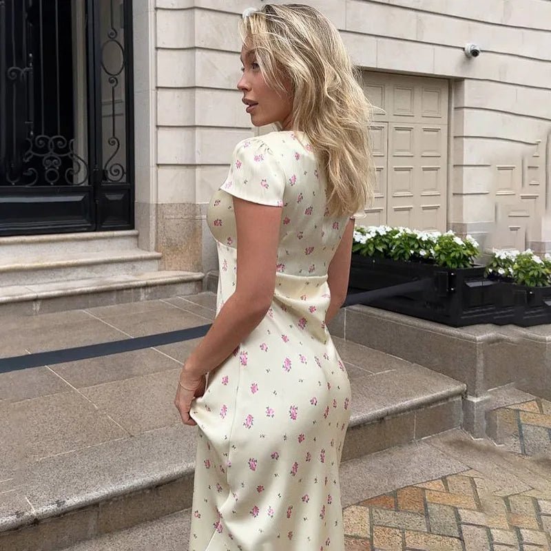 ZEYA - Camila Printed Satin Midi Dress