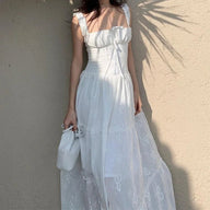 Carly Ruffle Trim Tiered Maxi Dress