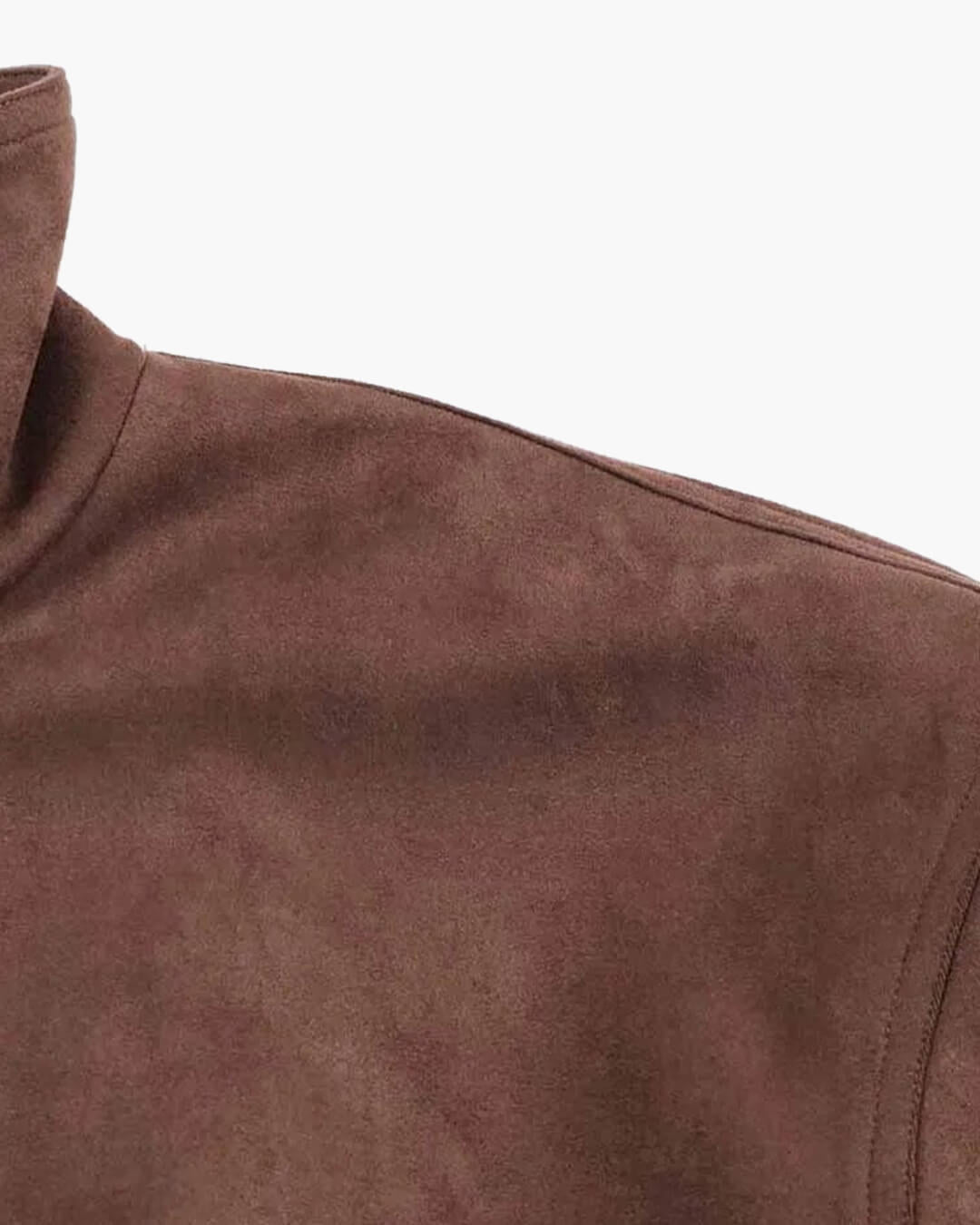 ZEYA - Celia Stand Collar Suede Jacket