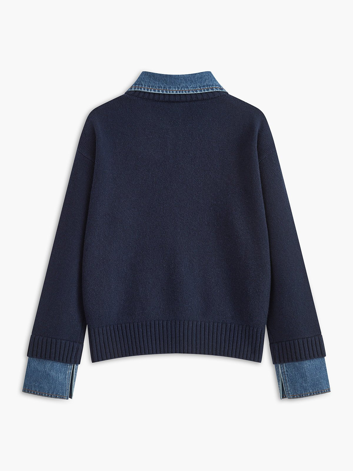 ZEYA - Claire Denim Collar Sweater