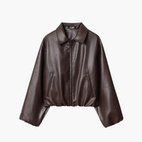 Elisabeta Zip Up Faux Leather Jacket