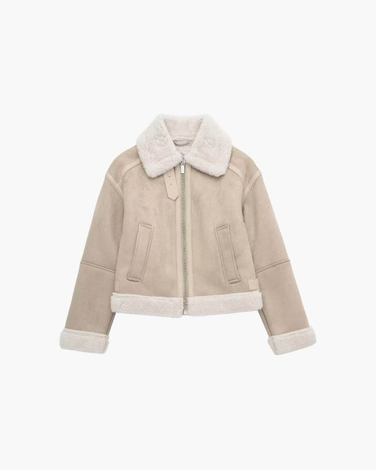 ZEYA - Elodie Suede Faux Fur Jacket