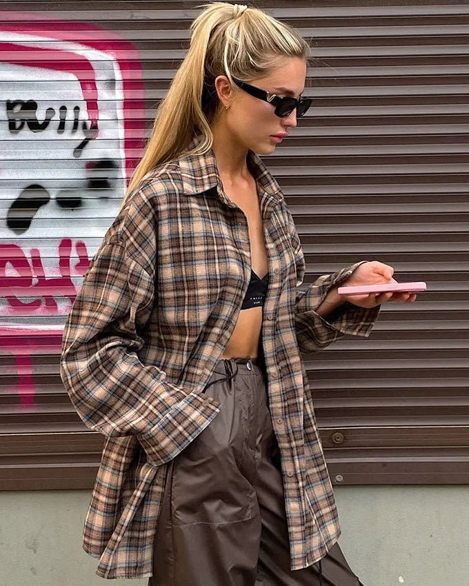 ZEYA - Felly Loose Plaid Check Shirt