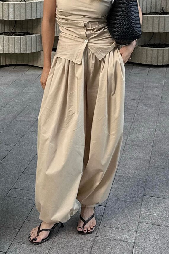 ZEYA - Fenella Elastic Waist Baggy Pants