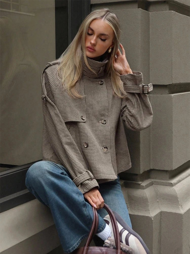 ZEYA - Helen Houndstooth Plaid Jacket