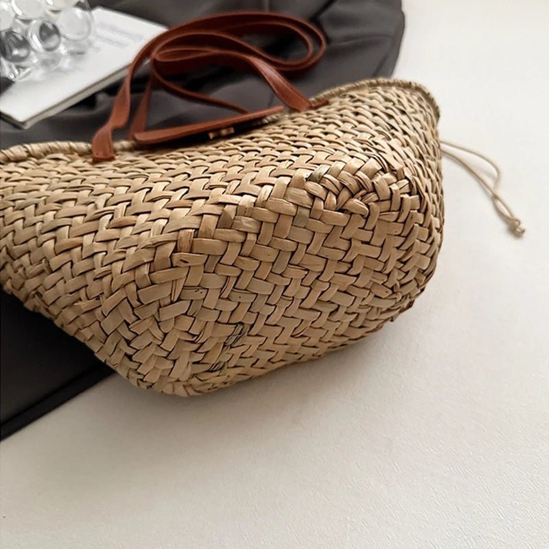 ZEYA - Ingela Woven Rattan Shoulder Bag