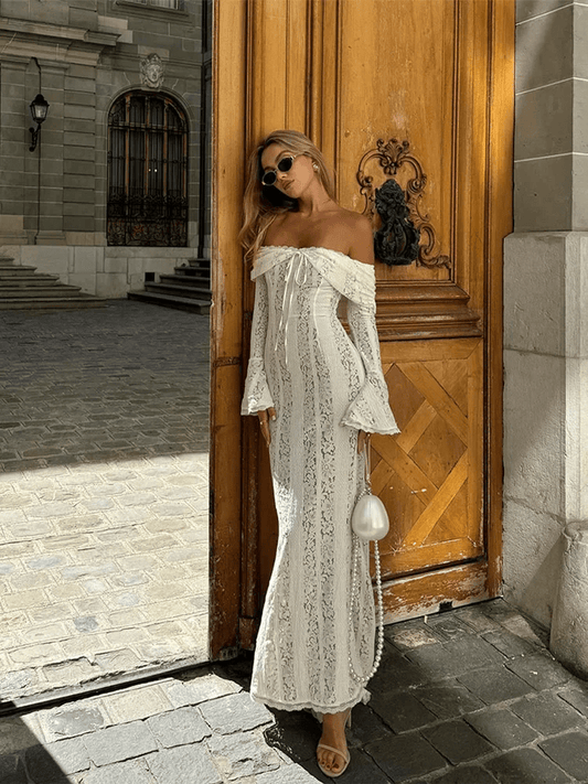 ZEYA - Ivy Off-Shoulder Lace Maxi Dress