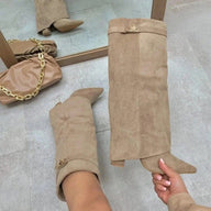 Jasmin Faux Leather Lace-Up Boots