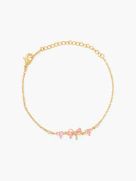 Aetria Zirconia Bow Detail Chain Bracelet