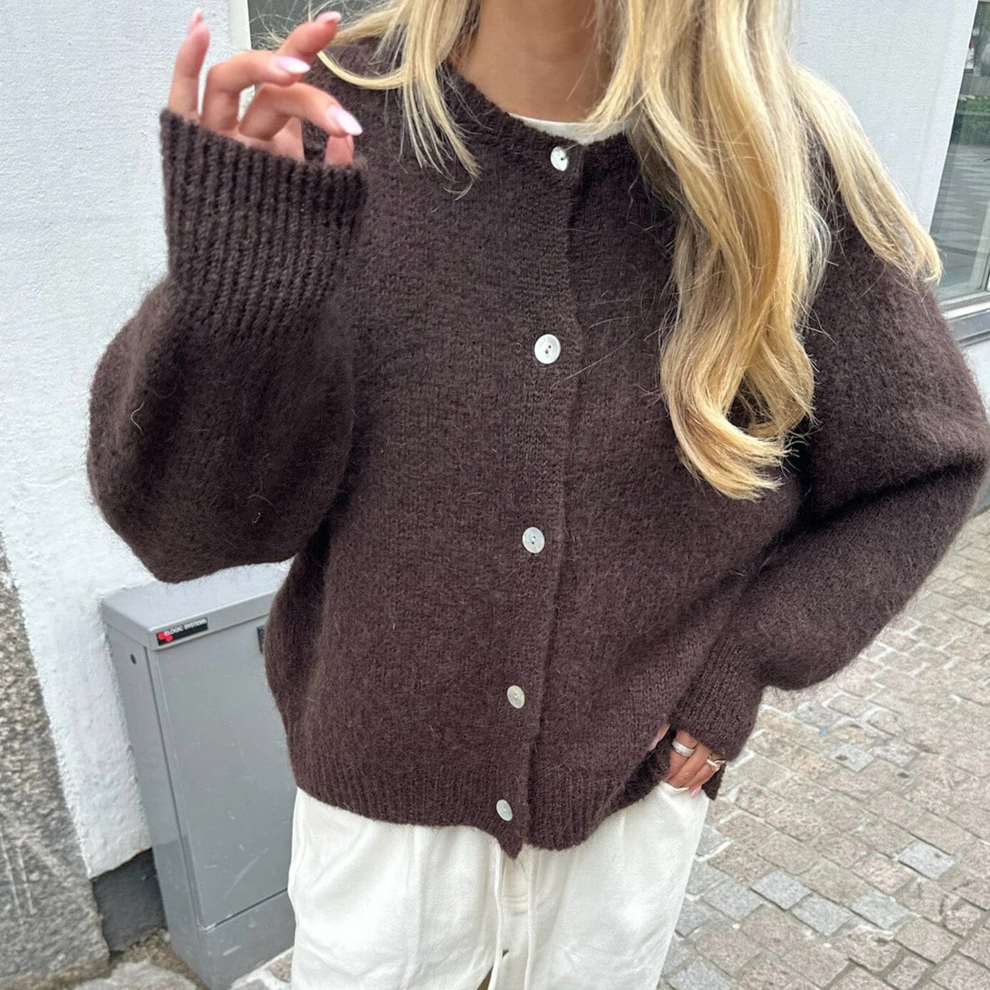 ZEYA - Jasmine Fuzzy Knit Cardigan