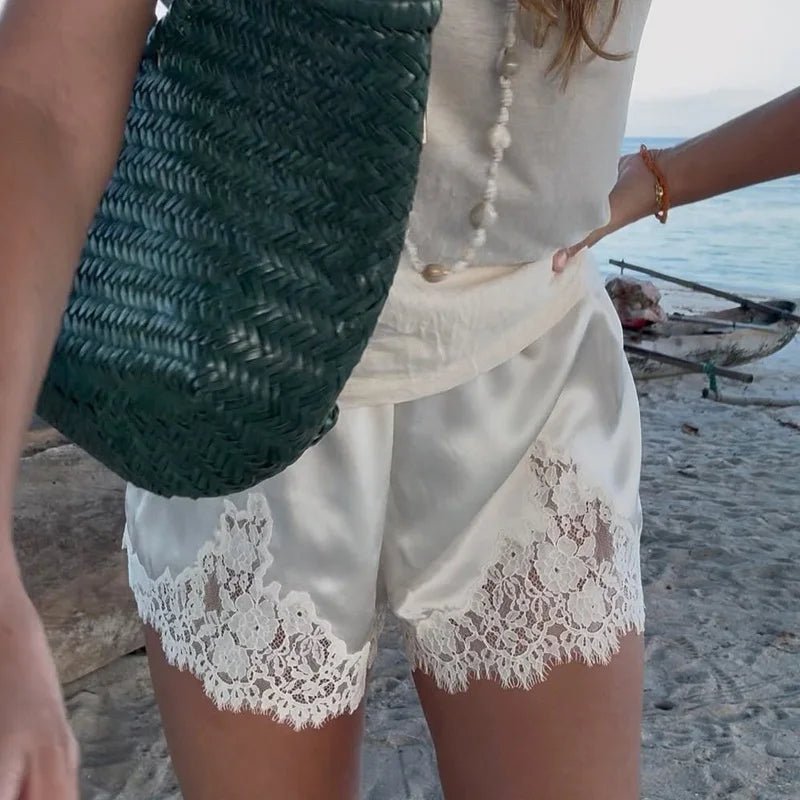 ZEYA - Jenna Satin Lace Shorts