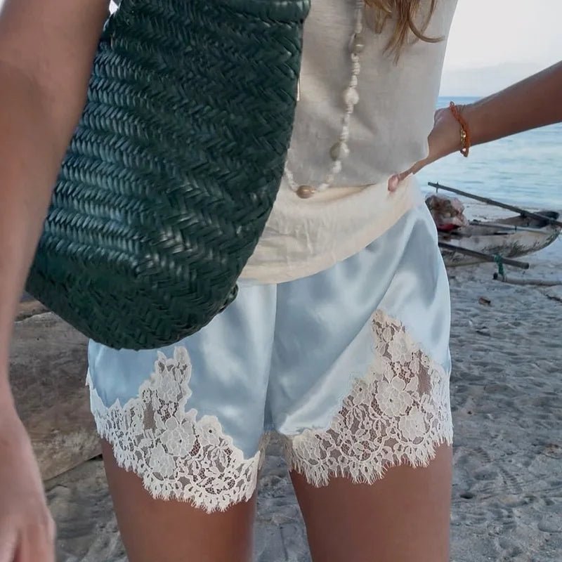 ZEYA - Jenna Satin Lace Shorts