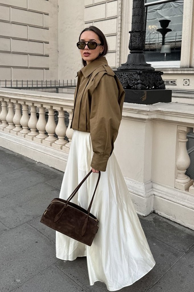 ZEYA - Julia Cropped Pleated Utility Jacket