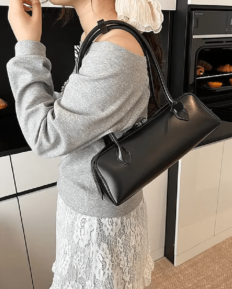 ZEYA - Julia Vintage Leather Baguette Bag
