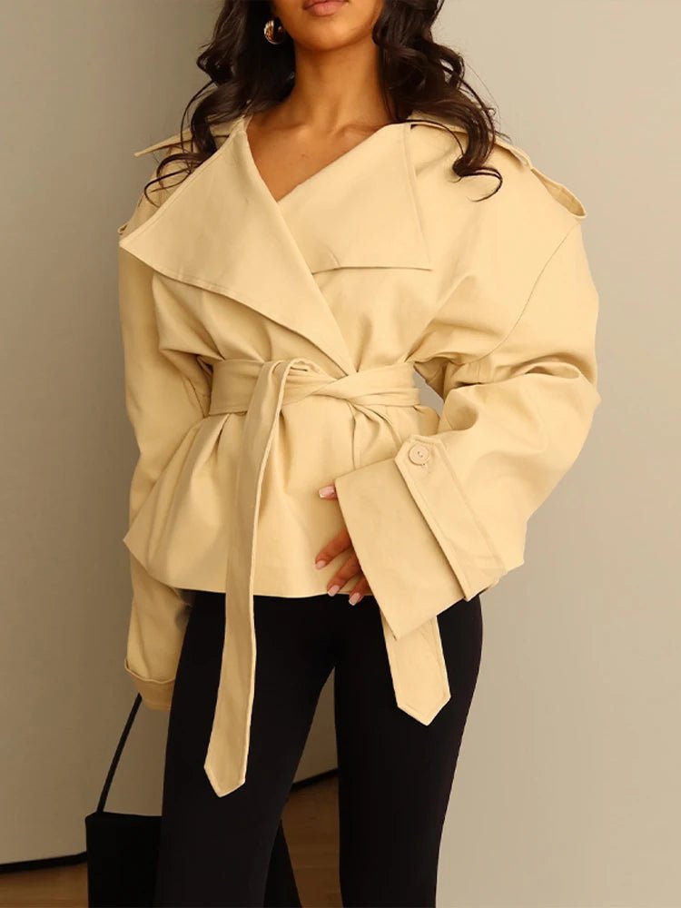 ZEYA - Kelly Belted Cropped Trench Coat
