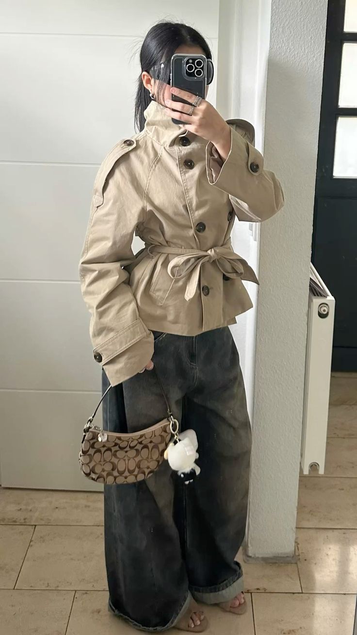 ZEYA - Kiarra Stand Collar Crop Trenchcoat