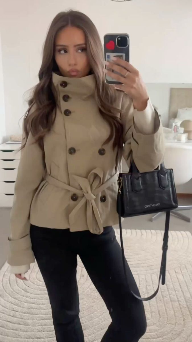 ZEYA - Kiarra Stand Collar Crop Trenchcoat