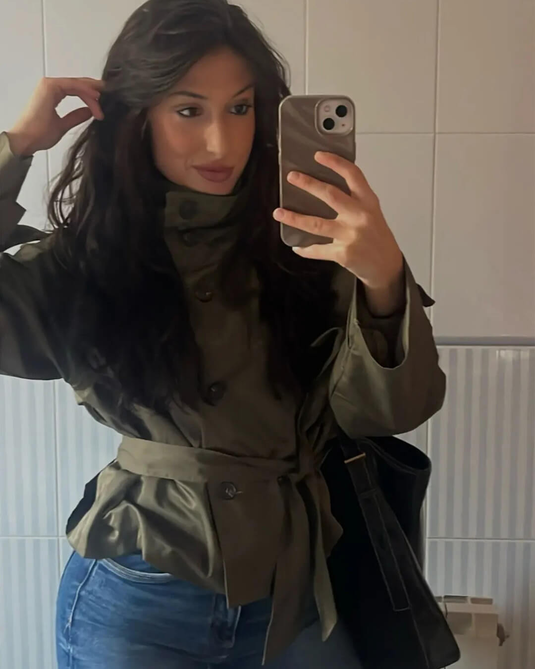 ZEYA - Kiarra Stand Collar Crop Trenchcoat