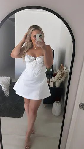 ZEYA - Laura Lace Up Mini Dress