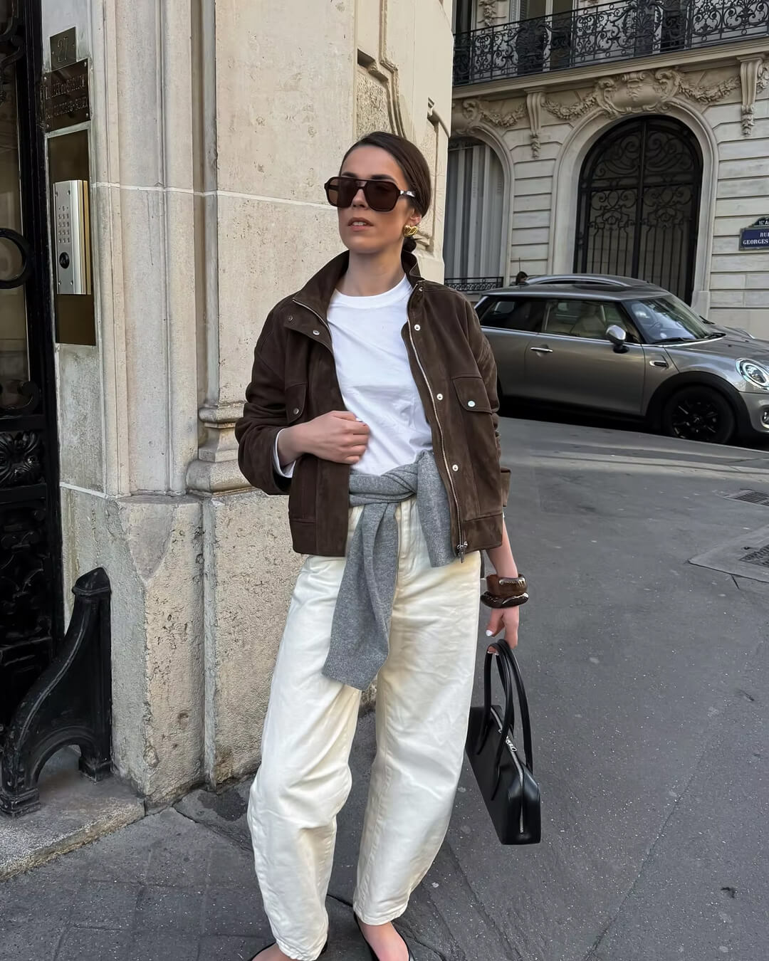 ZEYA - Laura Suede Bomber Jacket