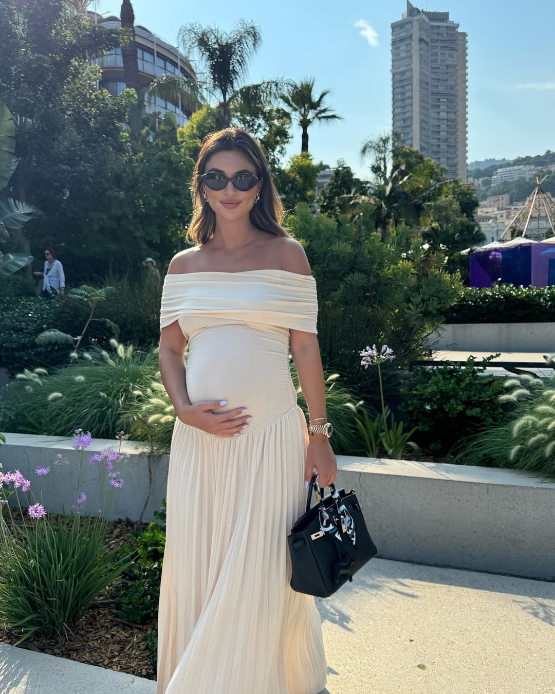 ZEYA - Leda Flowy Off - Shoulder Maternity Dress