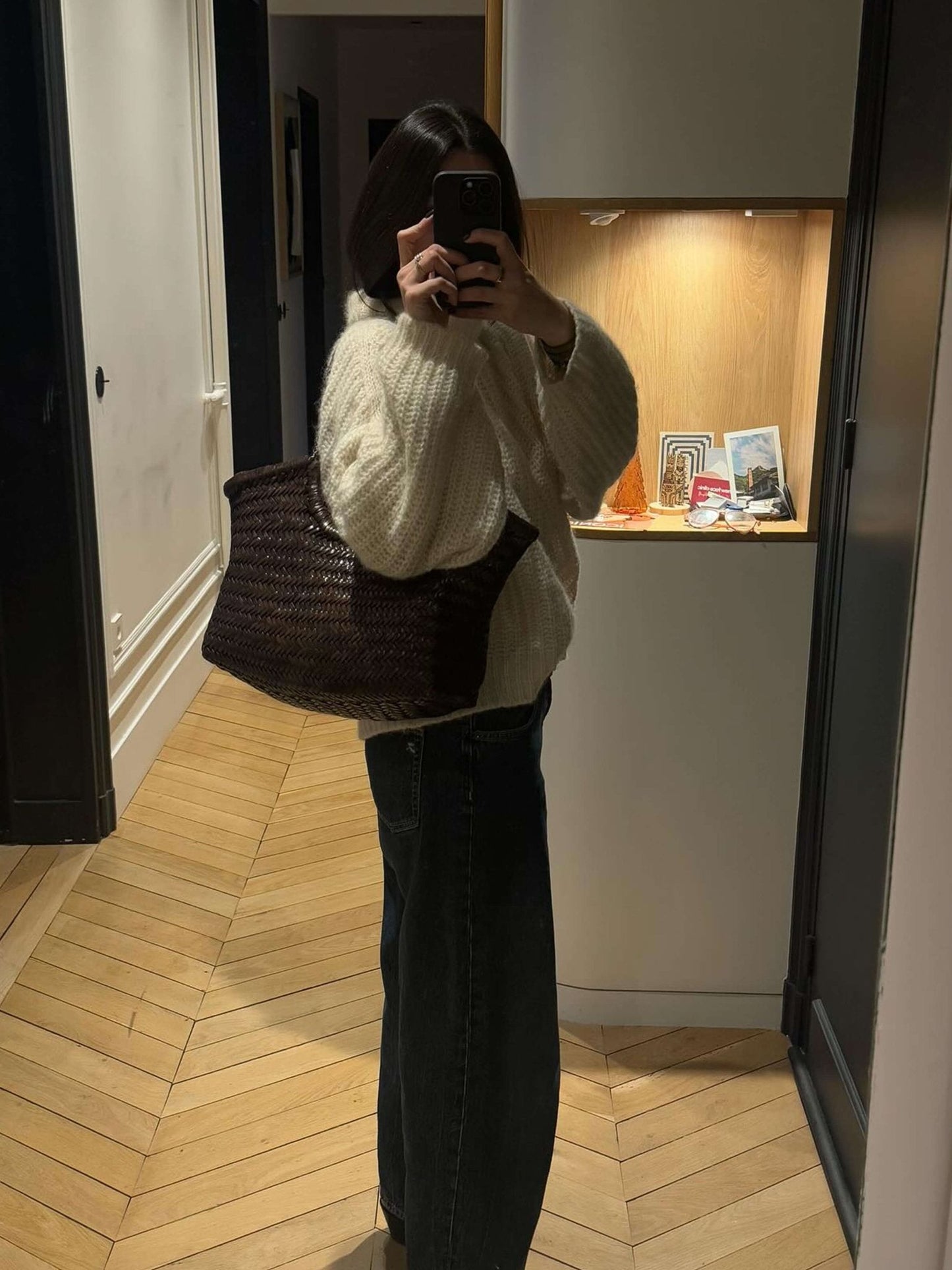 ZEYA - Leona Woven Faux Leather Bag