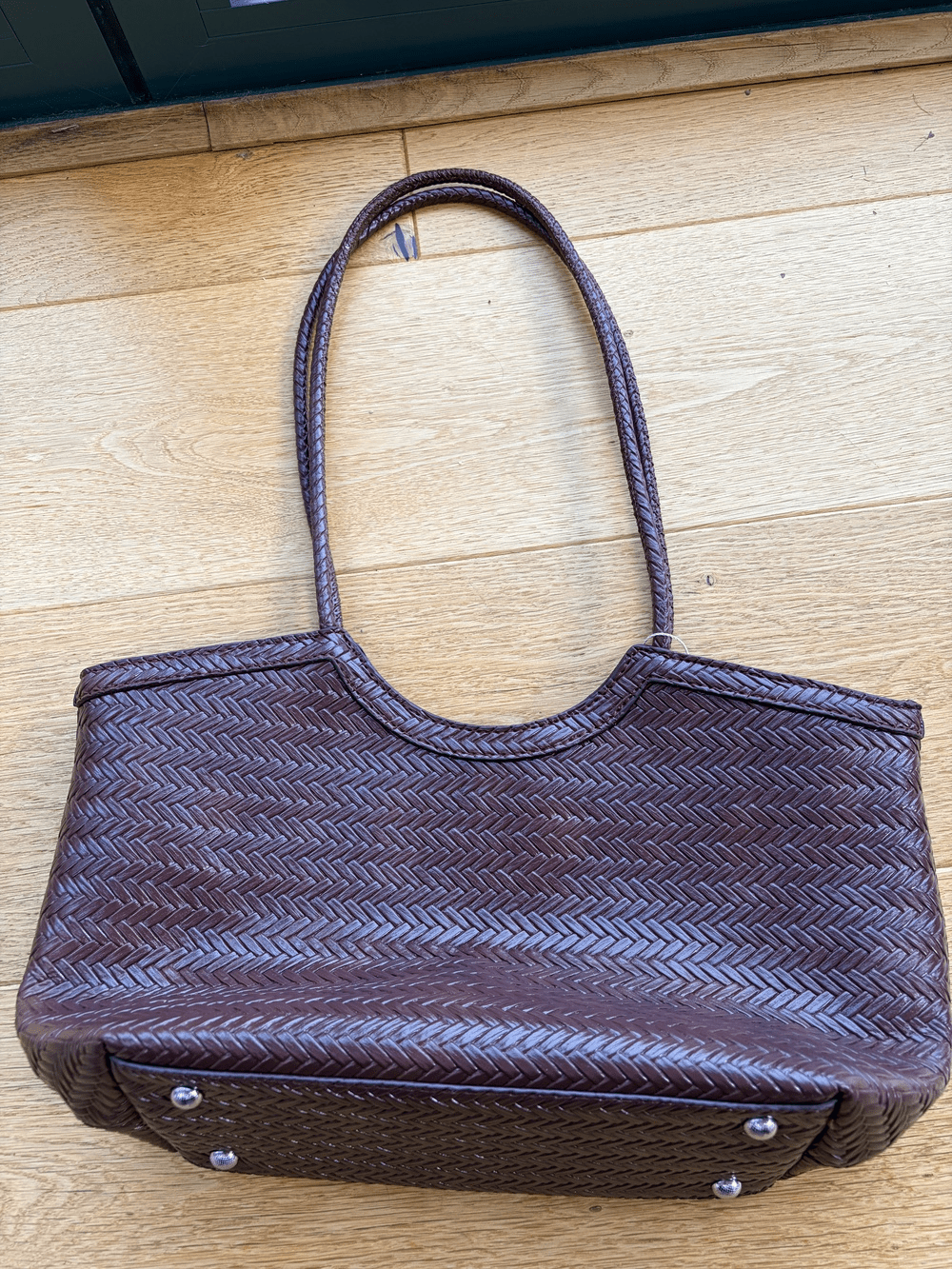 ZEYA - Leona Woven Faux Leather Bag