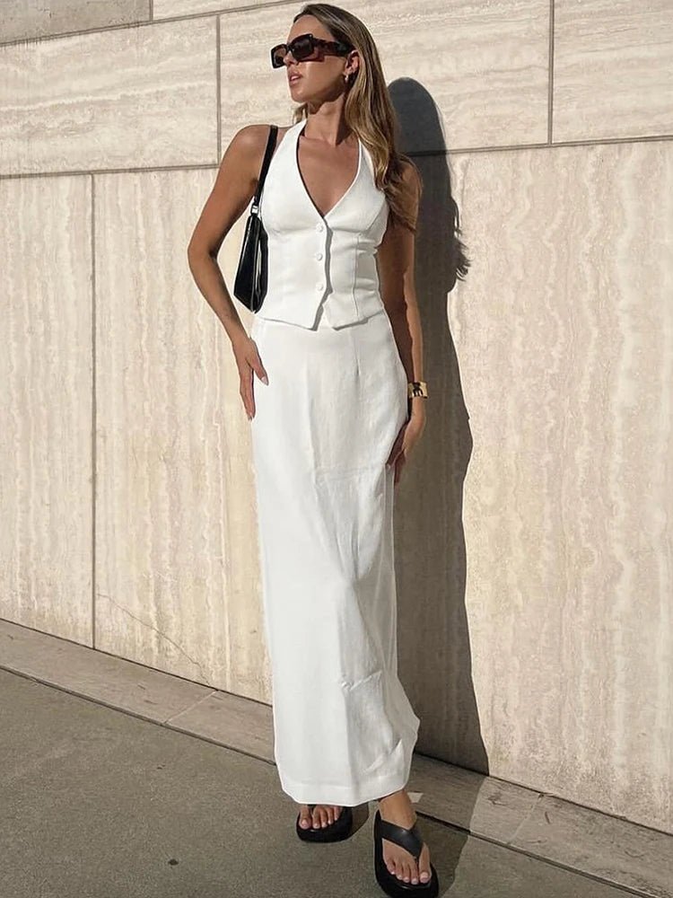 ZEYA - Lianne Halter Maxi Skirt Set