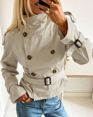Lisa Cropped Trench Coat