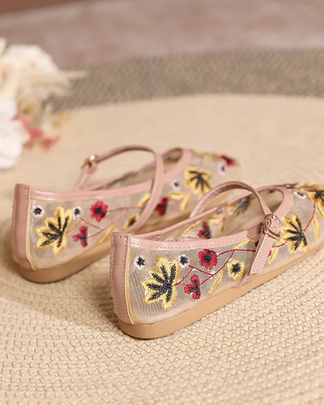 ZEYA - Lisbeth Embroidered Ballet Flats