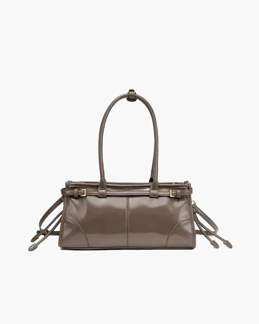 ZEYA - Lorena Leather Shoulder Bag with Belt Detail