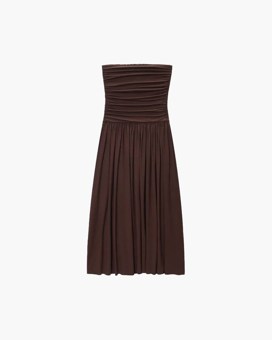 ZEYA - Lorna Strapless Ruched Maxi Dress