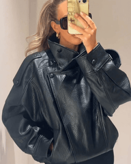 Lucille Asymmetrical Faux Leather Jacket