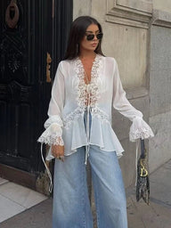 Maila Lace Cardigan Top