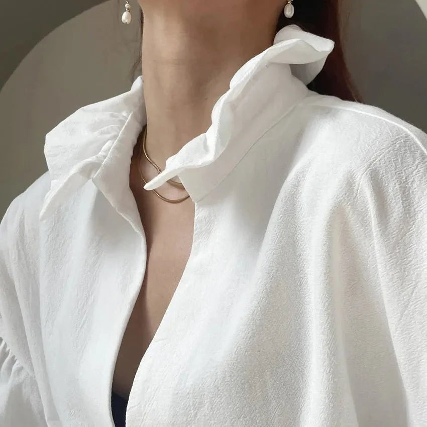 ZEYA - Mara V - Neck Puff Sleeve Blouse