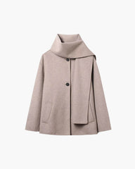 Marisol Faux Wool Coat with Scarf