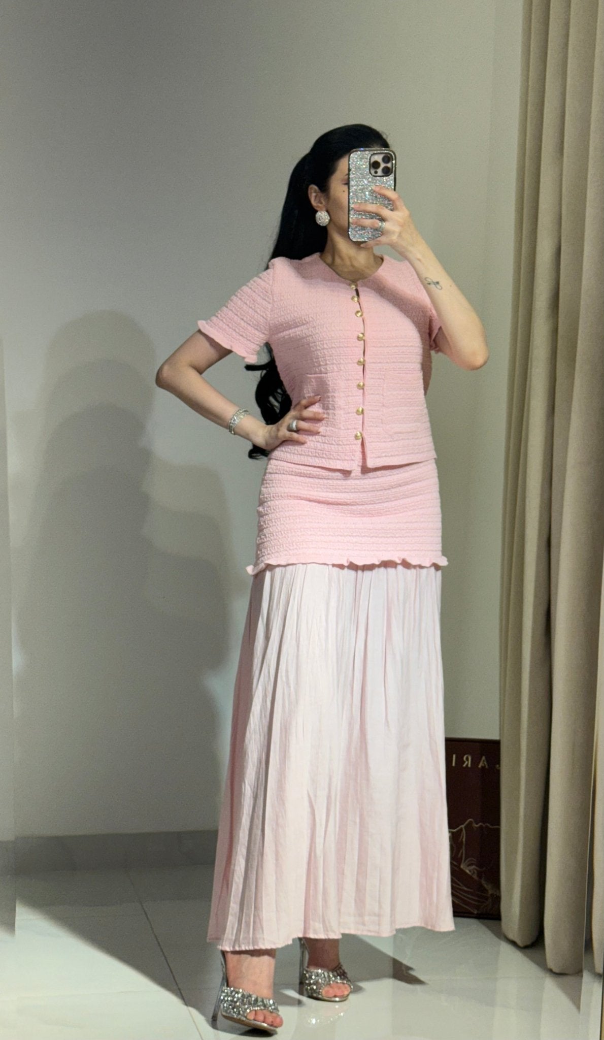 ZEYA - Maxine Knitted Tank Pleated Skirt Set