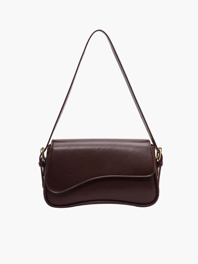 Zeya - Mila Shoulder Saddle Bag Dark Brown Regular