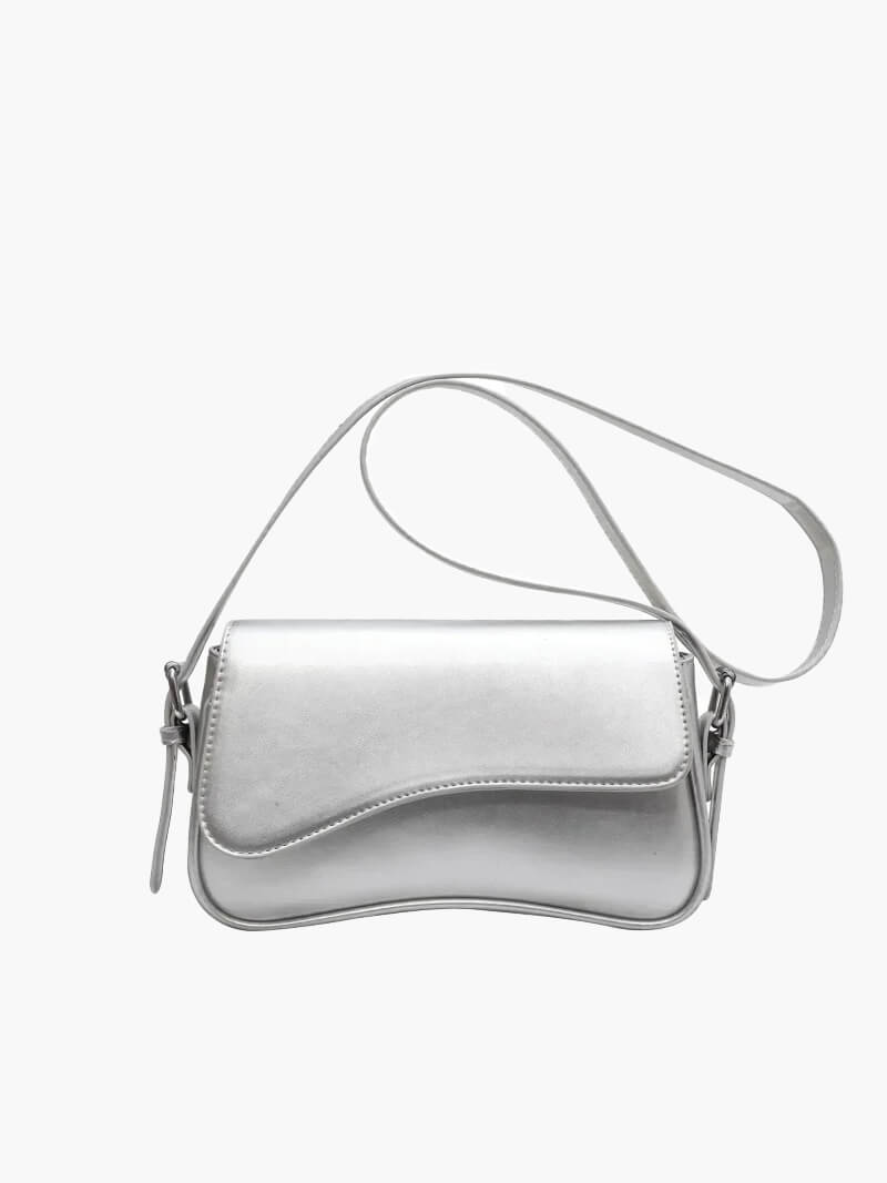 Zeya - Mila Shoulder Saddle Bag Silver Regular