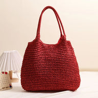 Mila Woven Straw Beach Tote