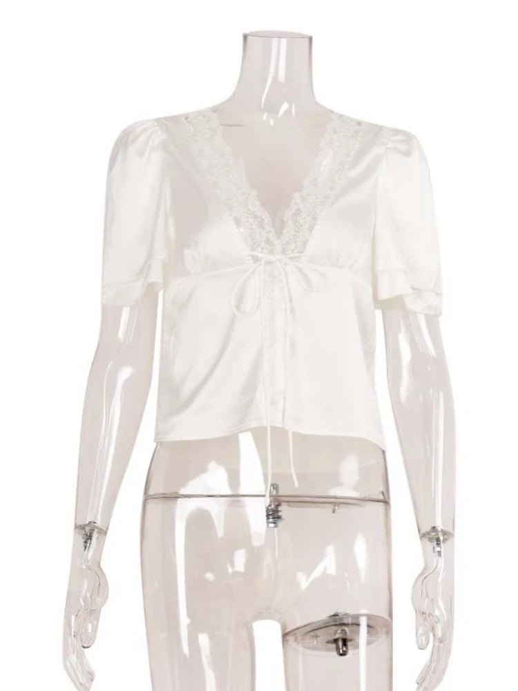 ZEYA - Mira Satin Lace Blouse