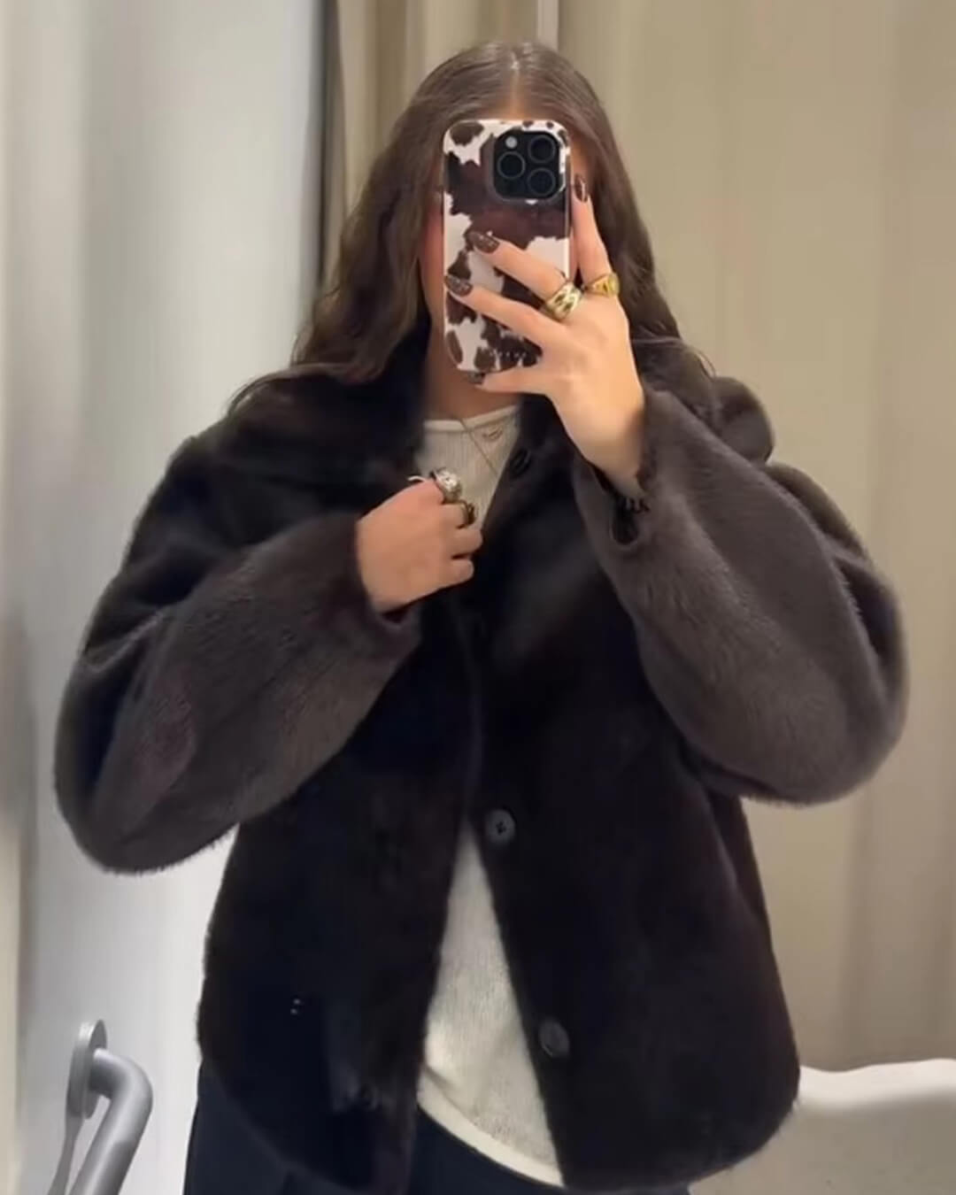 ZEYA - Naomi Reversible Faux fur Leather Jacket